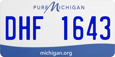 MI license plate DHF1643
