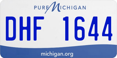 MI license plate DHF1644