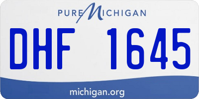 MI license plate DHF1645