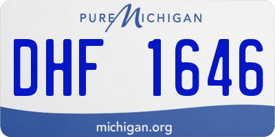 MI license plate DHF1646