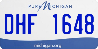 MI license plate DHF1648