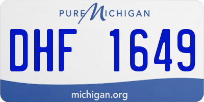 MI license plate DHF1649