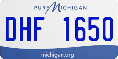 MI license plate DHF1650