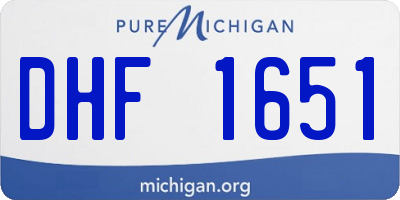 MI license plate DHF1651