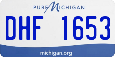 MI license plate DHF1653