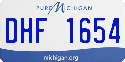 MI license plate DHF1654