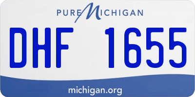 MI license plate DHF1655