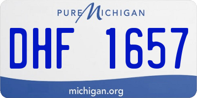 MI license plate DHF1657
