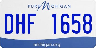 MI license plate DHF1658