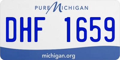 MI license plate DHF1659