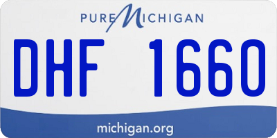MI license plate DHF1660