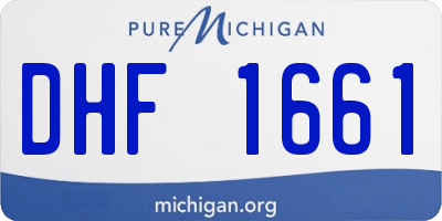 MI license plate DHF1661