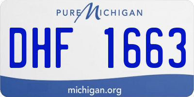 MI license plate DHF1663