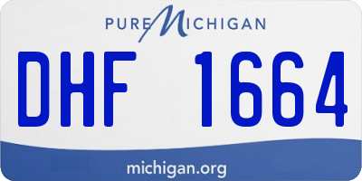 MI license plate DHF1664
