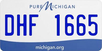 MI license plate DHF1665