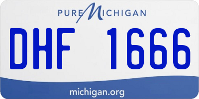 MI license plate DHF1666