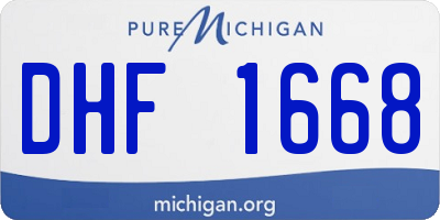 MI license plate DHF1668