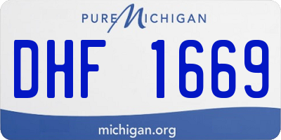 MI license plate DHF1669