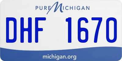 MI license plate DHF1670