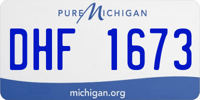 MI license plate DHF1673