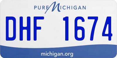 MI license plate DHF1674