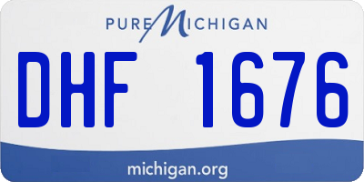 MI license plate DHF1676