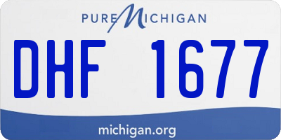 MI license plate DHF1677