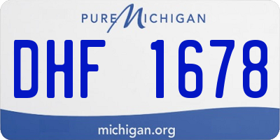MI license plate DHF1678
