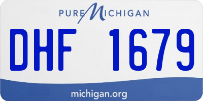 MI license plate DHF1679