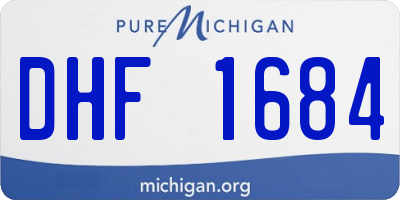 MI license plate DHF1684
