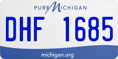 MI license plate DHF1685