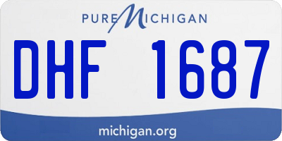 MI license plate DHF1687