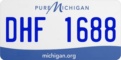 MI license plate DHF1688