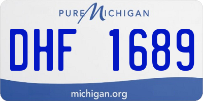 MI license plate DHF1689
