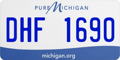 MI license plate DHF1690