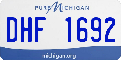MI license plate DHF1692