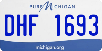 MI license plate DHF1693