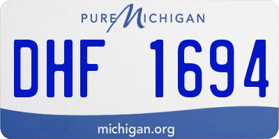 MI license plate DHF1694