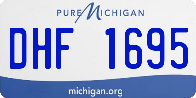 MI license plate DHF1695