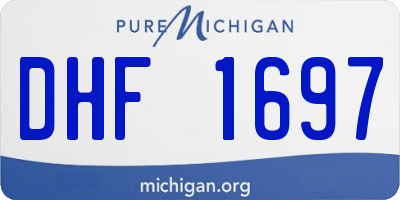 MI license plate DHF1697