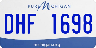 MI license plate DHF1698
