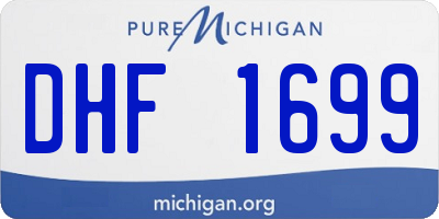 MI license plate DHF1699