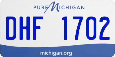 MI license plate DHF1702