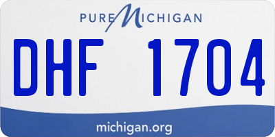 MI license plate DHF1704