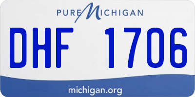 MI license plate DHF1706