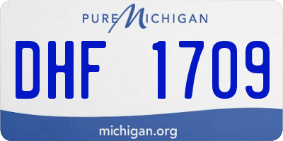 MI license plate DHF1709