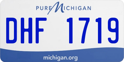 MI license plate DHF1719