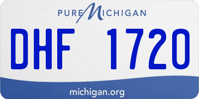 MI license plate DHF1720