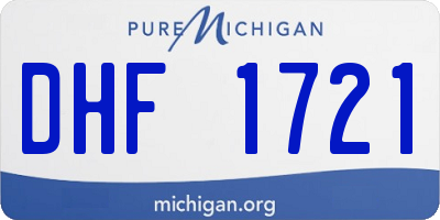 MI license plate DHF1721
