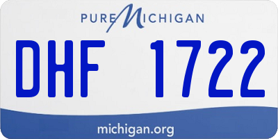 MI license plate DHF1722